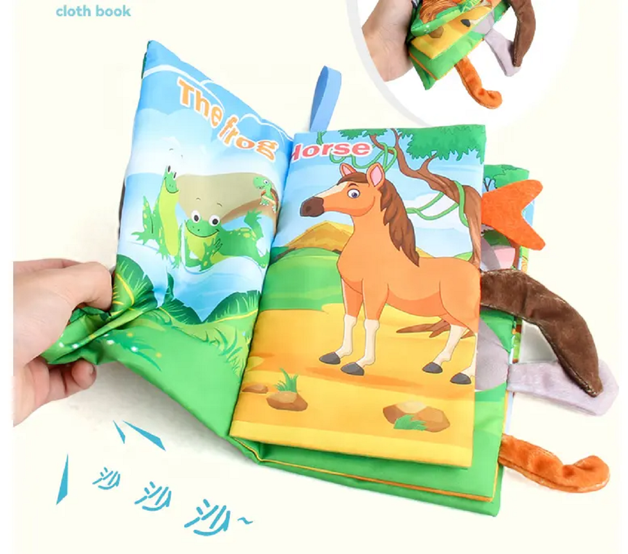 Juguete Libro Tela Rompecabezas Sonido Aprendizaje Bebe Lau-4