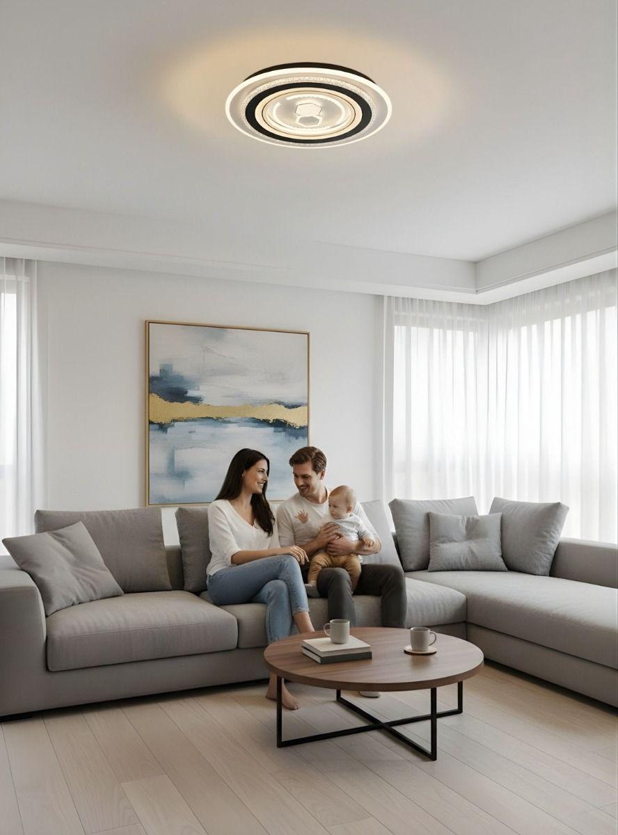 Lámpara Techo Plafón Circular Elegante Moderno Anillos Jhn-2