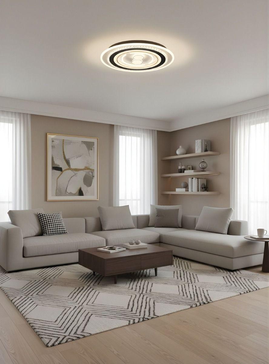 Lámpara Techo Plafón Circular Elegante Moderno Anillos Jhn-9