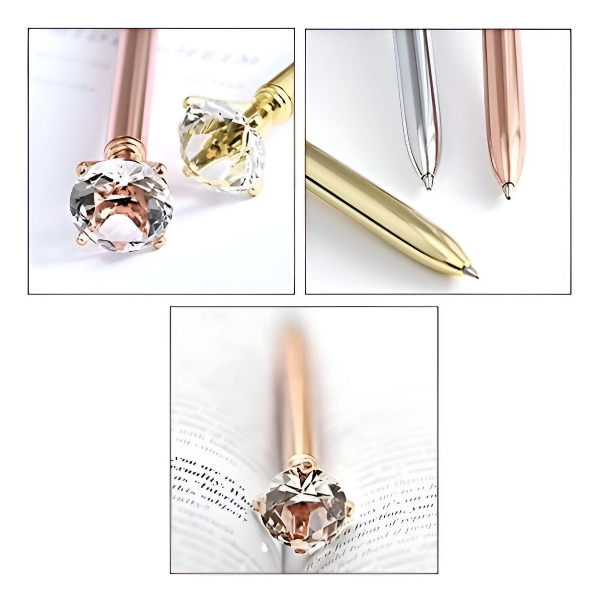 Set de 7 Bolígrafos Punta Redonda Brillante Diamante Jhn-9