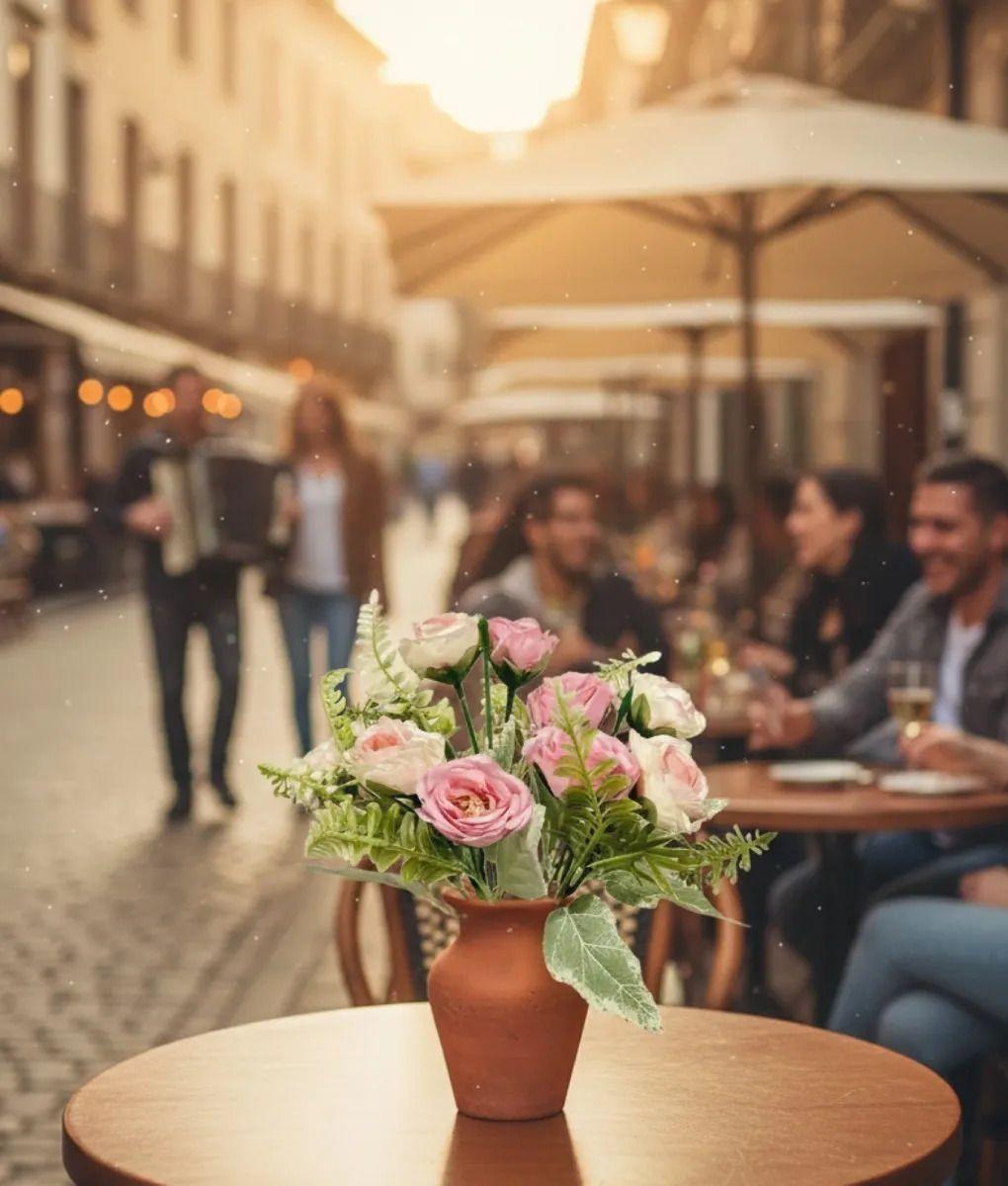 Set 4 Ramo Flores Artificiales Adorno Belleza Floral Jhn-6