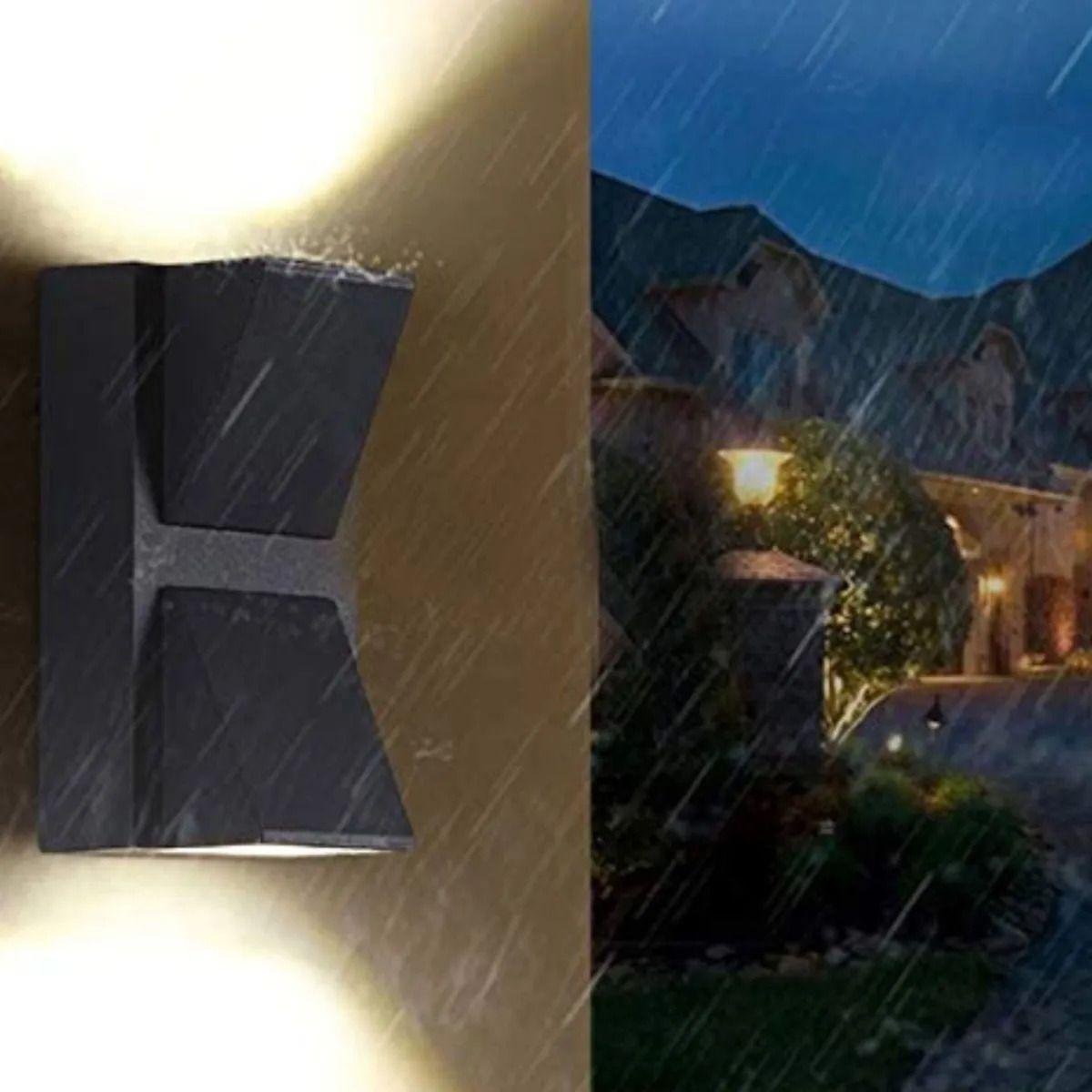 Lámpara Aplique Pared Exterior Led Bidireccional Moderna ALJ-3