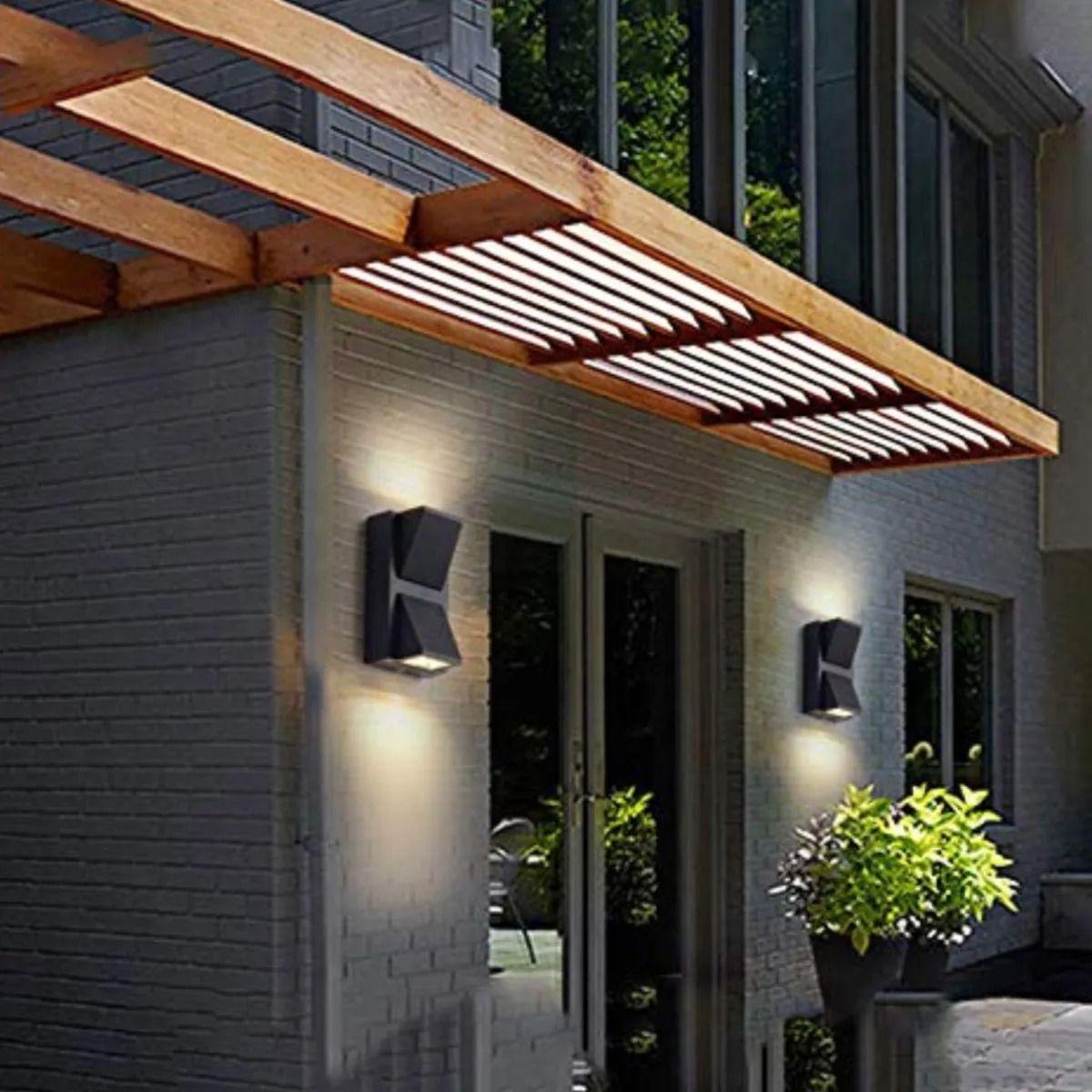Lámpara Aplique Pared Exterior Led Bidireccional Moderna ALJ-5