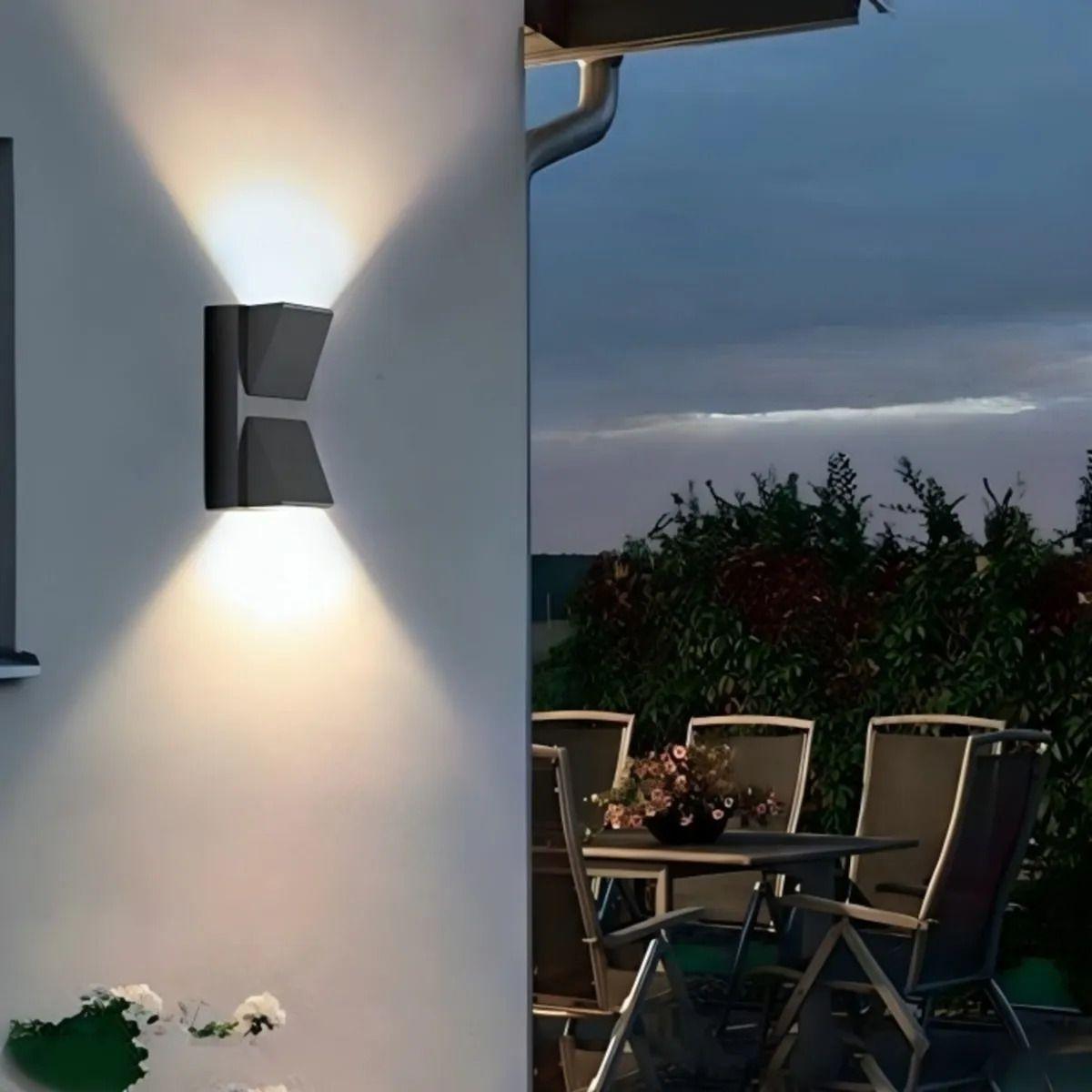 Lámpara Aplique Pared Exterior Led Bidireccional Moderna ALJ-6