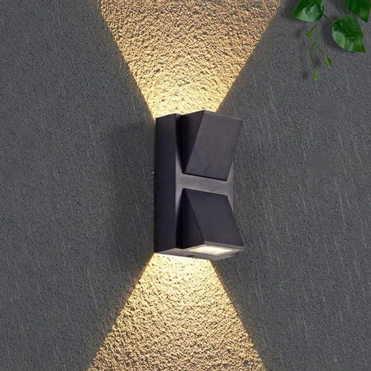 Lámpara Aplique Pared Exterior Led Bidireccional Moderna ALJ-7