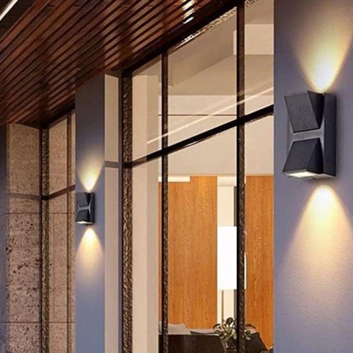 Lámpara Aplique Pared Exterior Led Bidireccional Moderna ALJ-8
