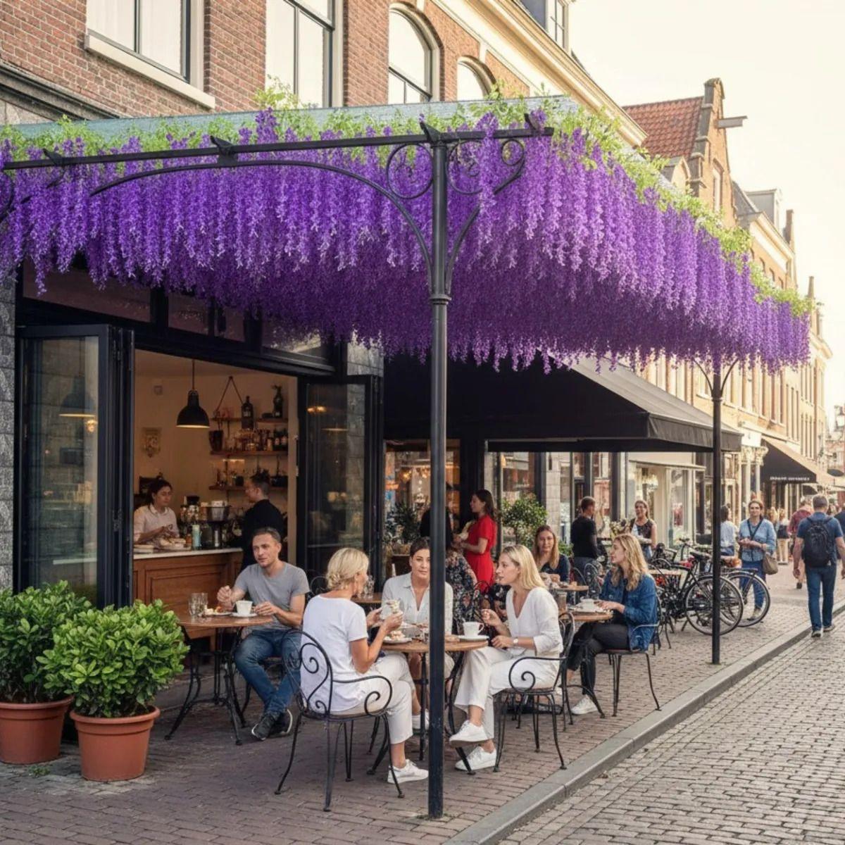 Flor Artificial Decorativa Cascada Flores Colgantes Jhn-5