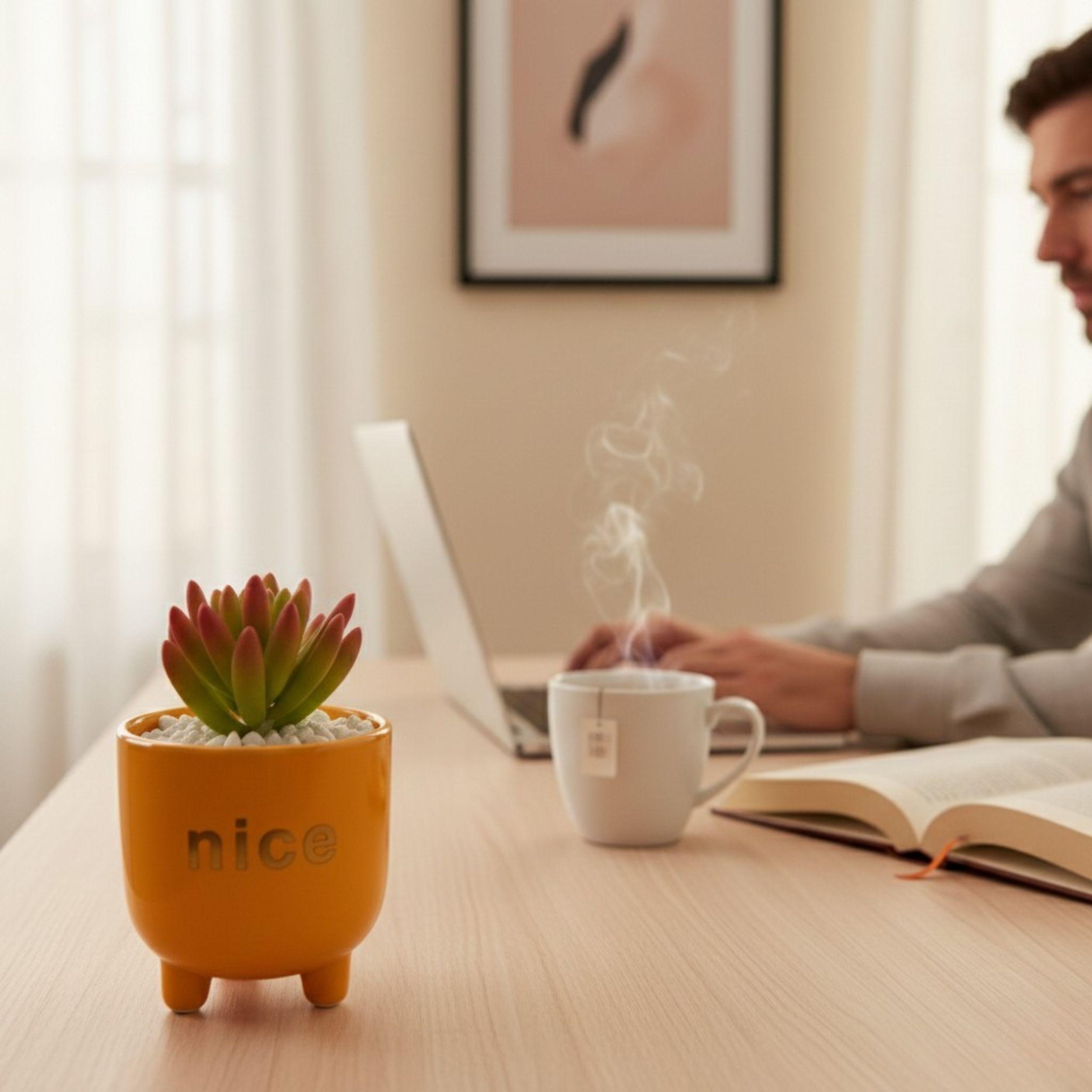 Set 2 Macetas Decorativas Frases Plantas Suculentas ALJ-2