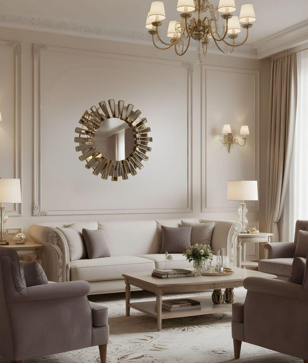 Espejo Pared Decorativo Diseño Sol Resplandeciente Jhn-6