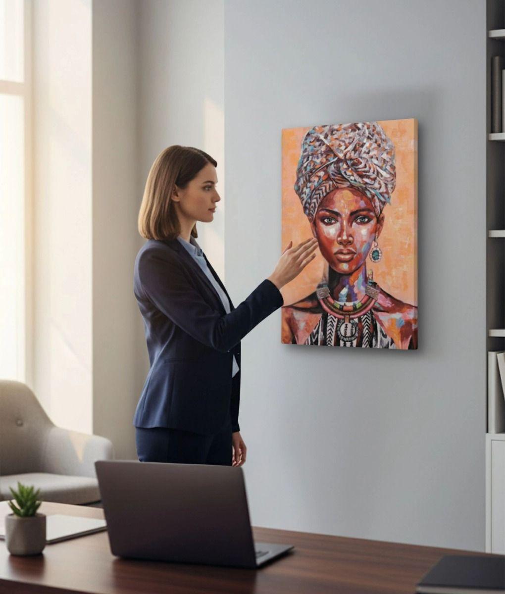 Cuadro Decorativo Pared Mujer Afrodescendiente Hogar Jhn-2