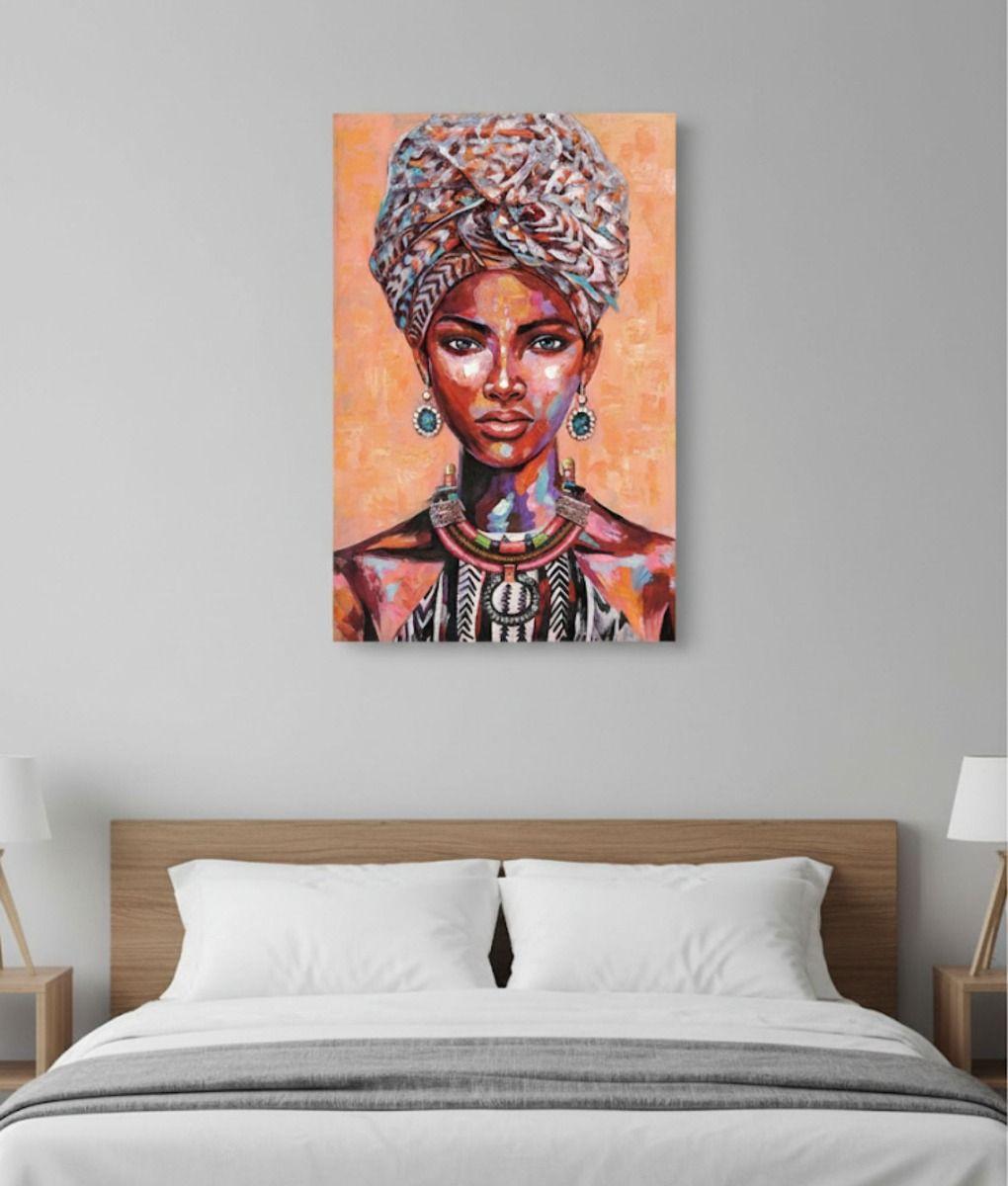 Cuadro Decorativo Pared Mujer Afrodescendiente Hogar Jhn-6