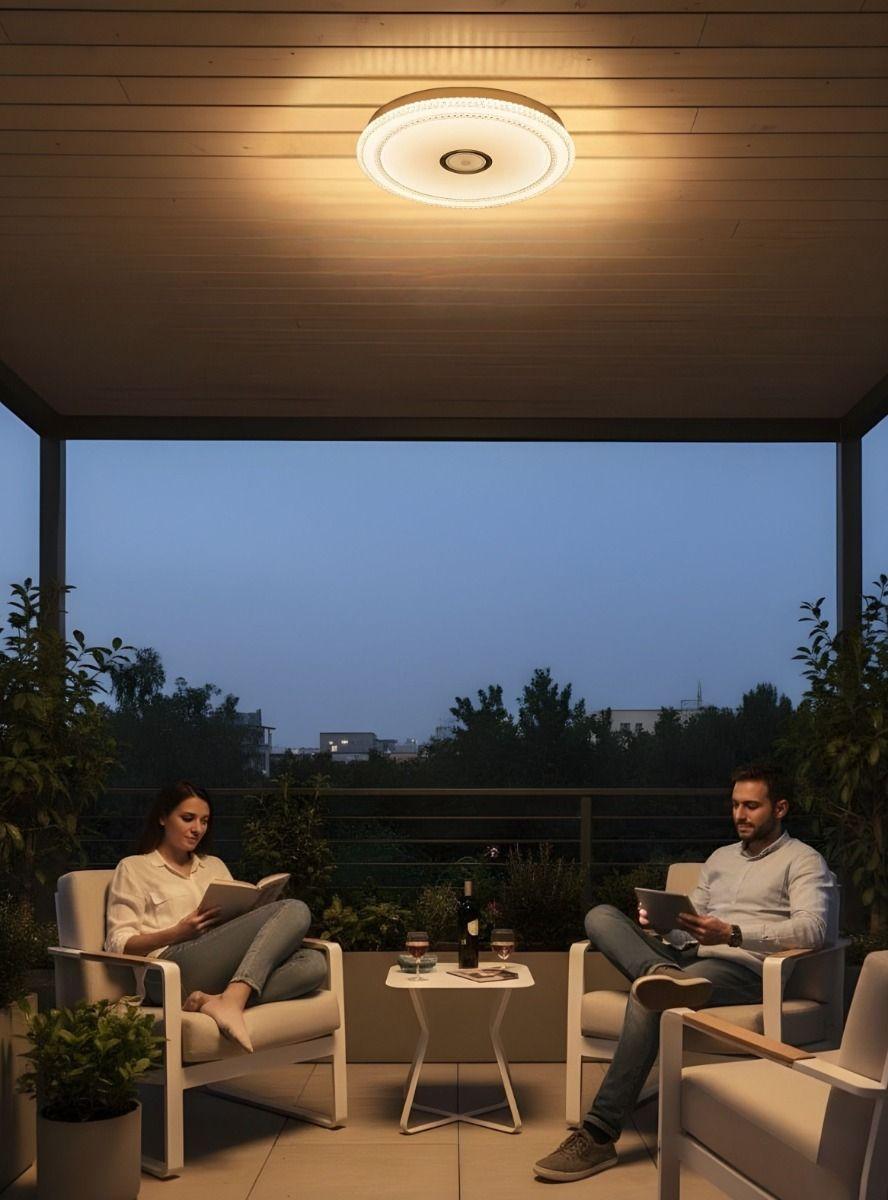 Lámpara Techo Decorativa Elegante Plafón Forma Circular Jhn-2