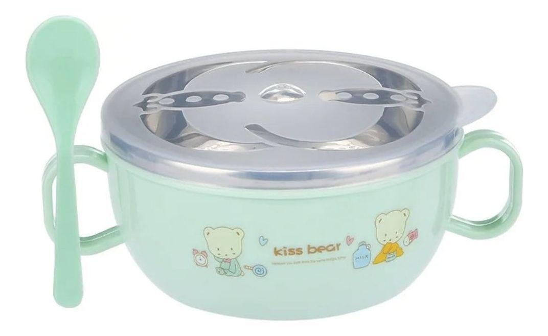 SET 2 PLATOS CUENCO TERMICAS INFANTIL DIVERTIDO BEBE LAU-0