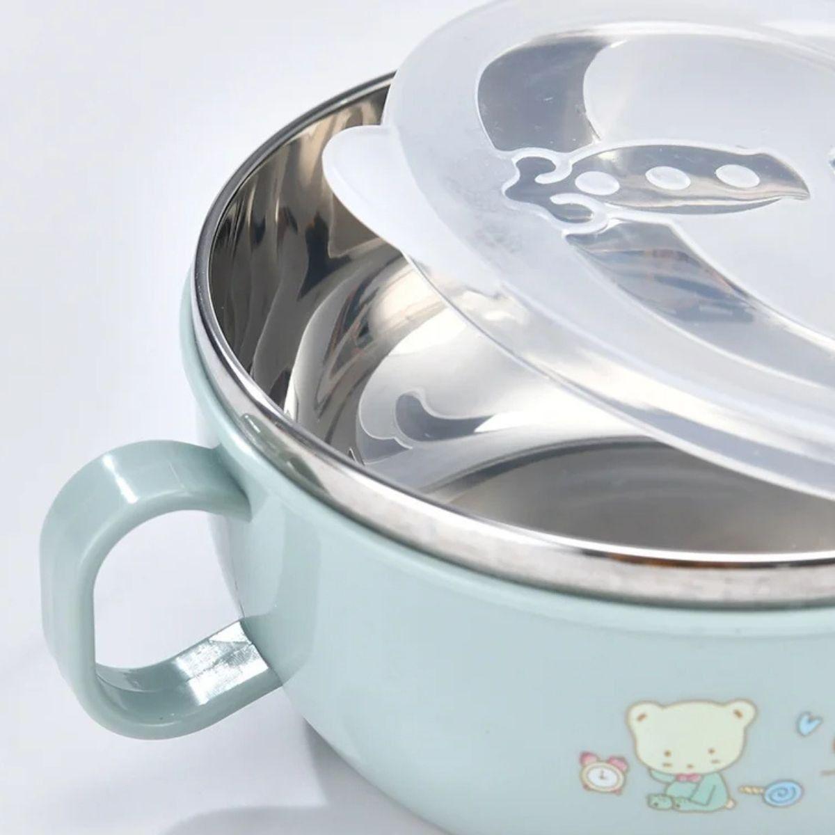 SET 2 PLATOS CUENCO TERMICAS INFANTIL DIVERTIDO BEBE LAU-4