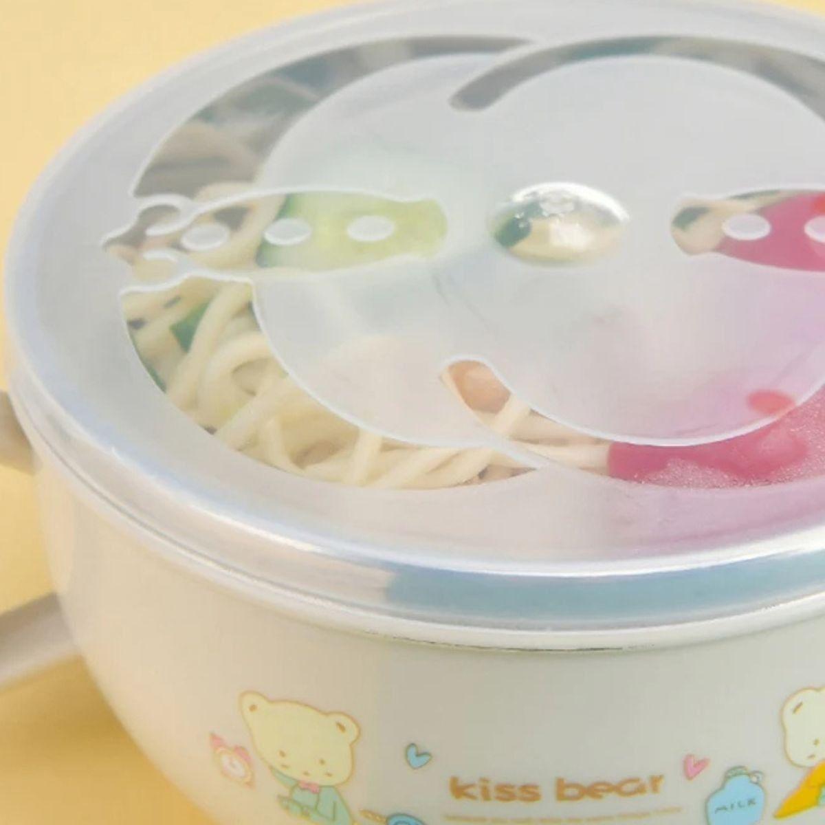 SET 2 PLATOS CUENCO TERMICAS INFANTIL DIVERTIDO BEBE LAU-7