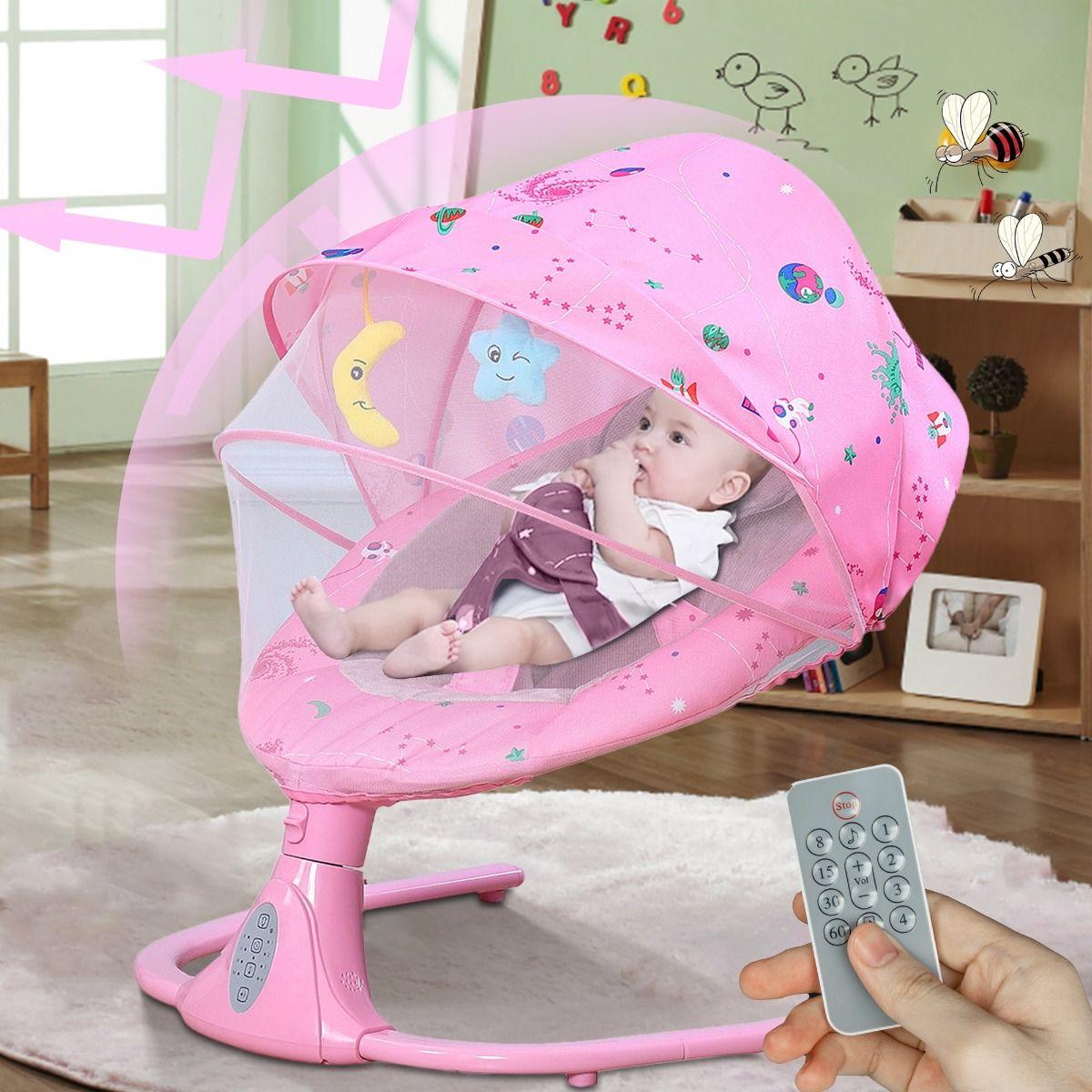 Silla Mecedora Tipo Cuna Columpio Portatil Bebe Lau-3