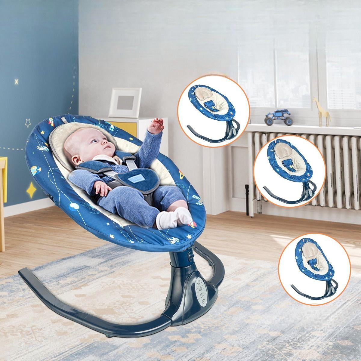 Silla Mecedora Tipo Cuna Columpio Portatil Bebe Lau-4