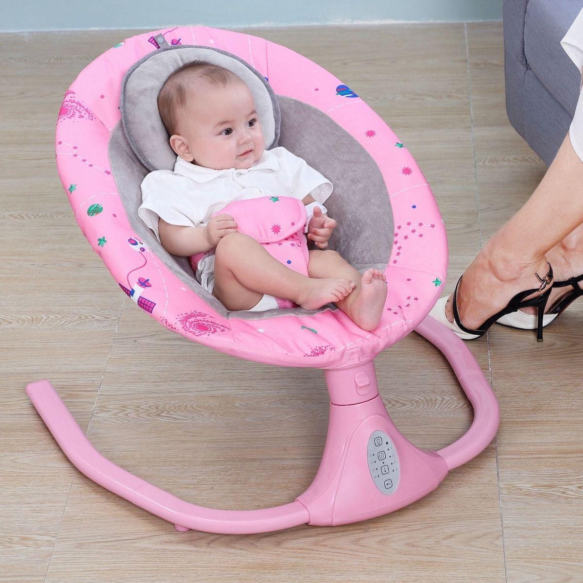 Silla Mecedora Tipo Cuna Columpio Portatil Bebe Lau-5