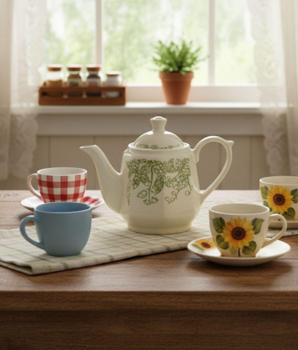 Tetera Floral Diseño Clásico Elegante Decoración Hogar Jhn-6