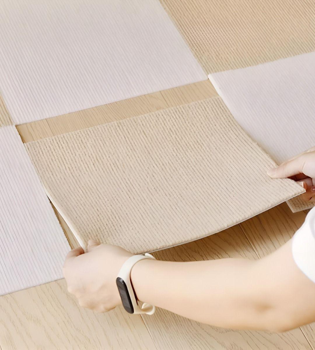 Set De 10 Baldosas Alfombra Autoadhesivas Antideslizante Jhn-5