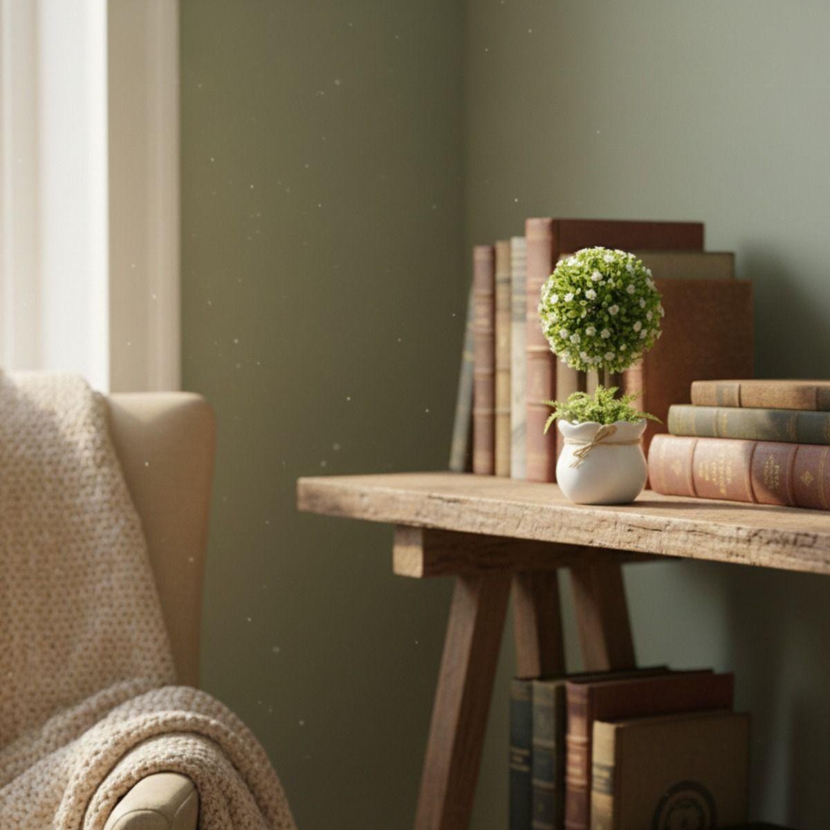 Planta Artificial Decorativa Arreglo Topiario Ornamental Jhn-8