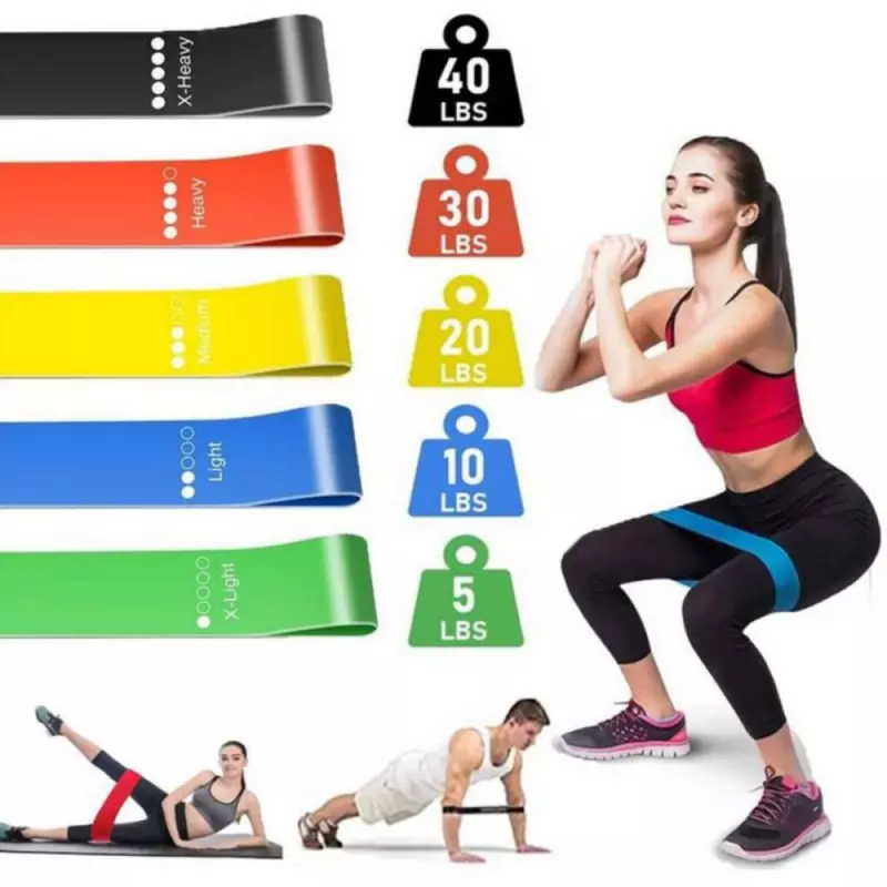 Set 4 Bandas Elasticas Resistencia Entrena Gym Hogar Lau-4