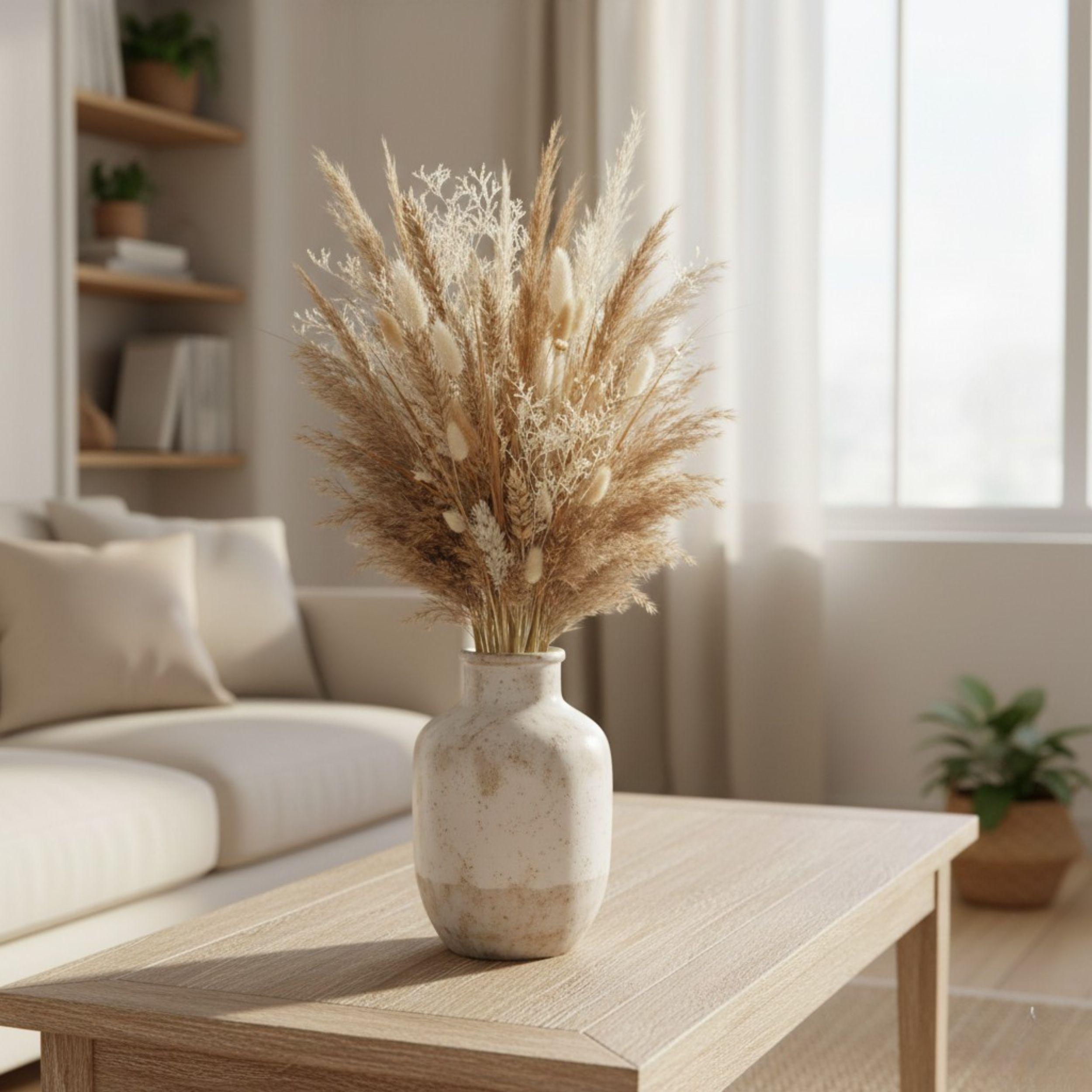 Set 2 Ramos Flores Espigas Secas Botánicas Decoración ALJ-9