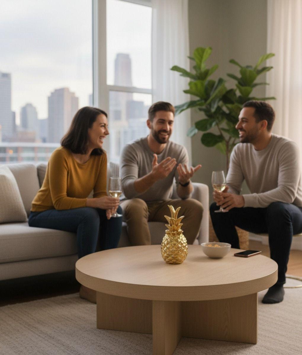 Figura Decorativa Estatua Piña Moderno Adorno Hogar Jhn-2