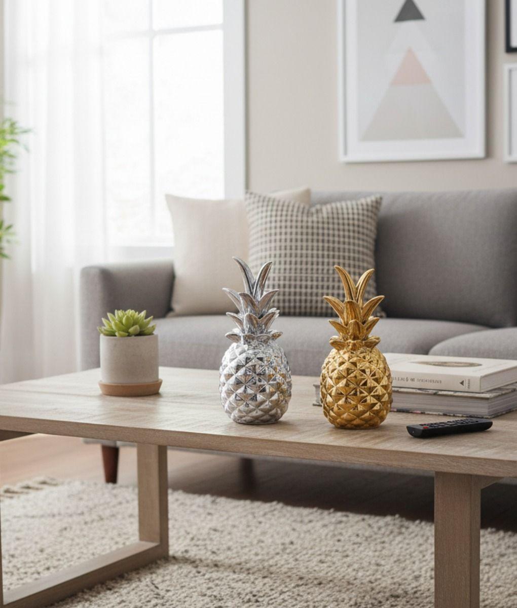 Figura Decorativa Estatua Piña Moderno Adorno Hogar Jhn-9