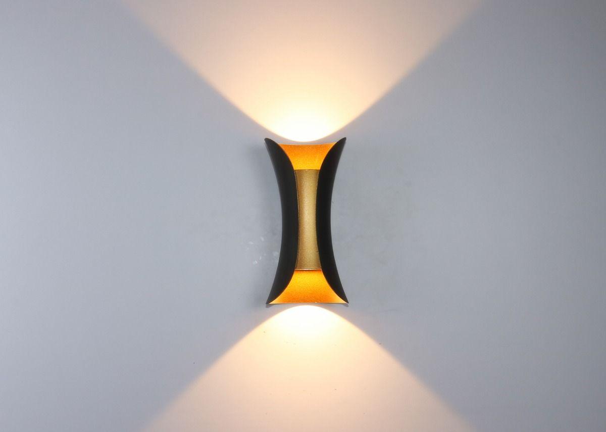 Lámpara Pared Moderna LED Exteriores Interiores Negra Jhn-4