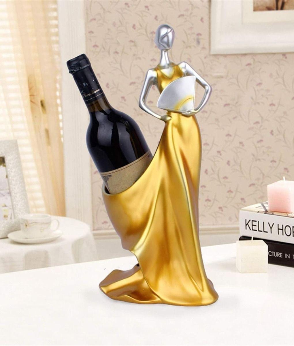 Soporte Decorativo Botellas Figura Mujer Adorno Hogar Jhn-5