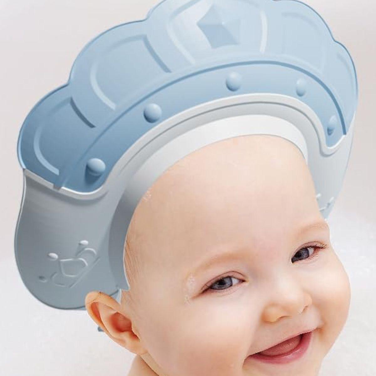 SET 3 VISERA GORRO DUCHA AJUSTABLE SUAVE BEBE LAU-3