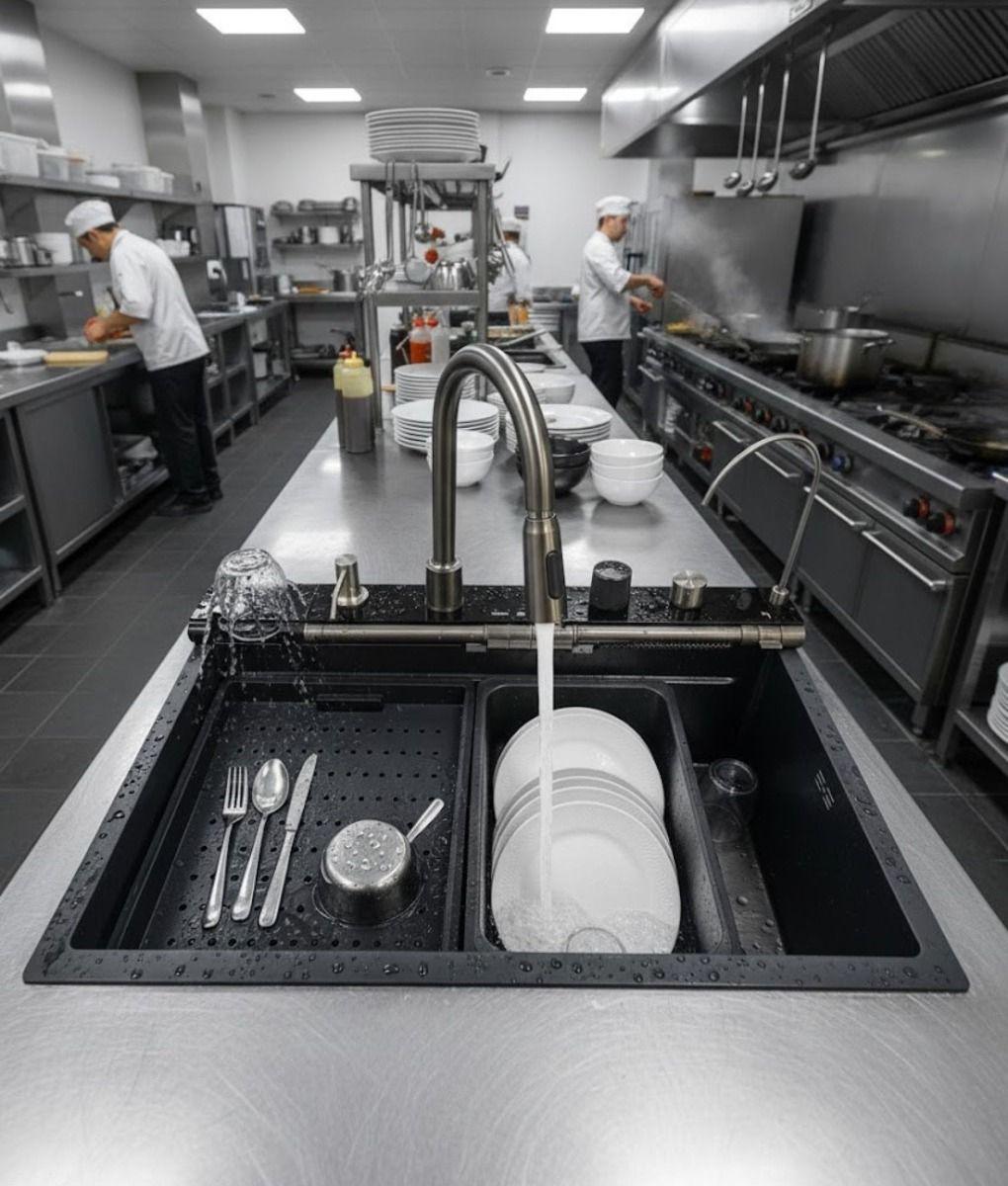 Lavaplatos Cocina Fregadero Moderno Multifuncional Jhn-8