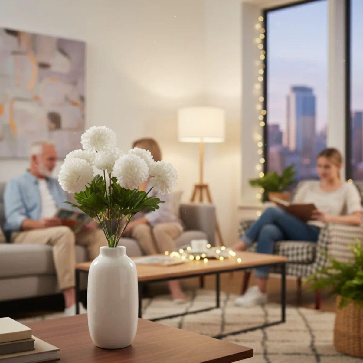 Set 2 Ramo Flores Ornamentales Elegancia Artificial Jhn-3