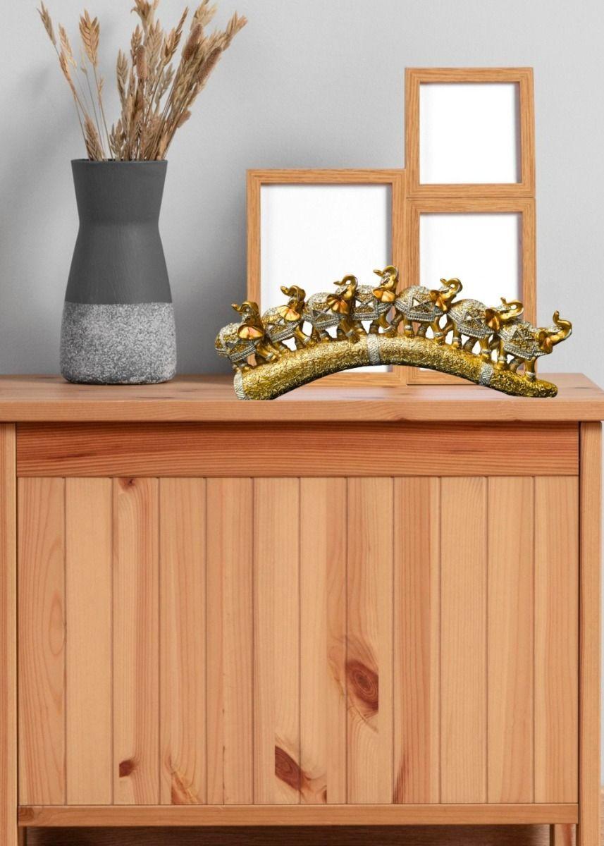 Estatua Decorativa Colmillo Elefantes Suerte Hogar Jhn-9
