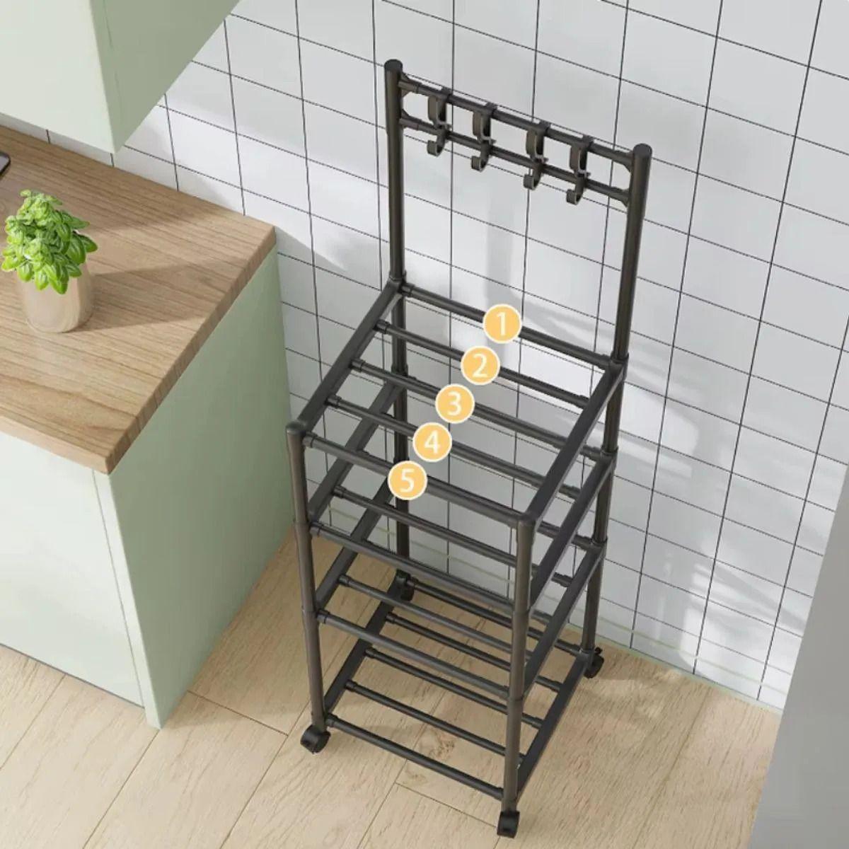 ORGANIZADOR DE 5 NIVELES CON RUEDAS BAÑO LAVANDERIA LAU-5