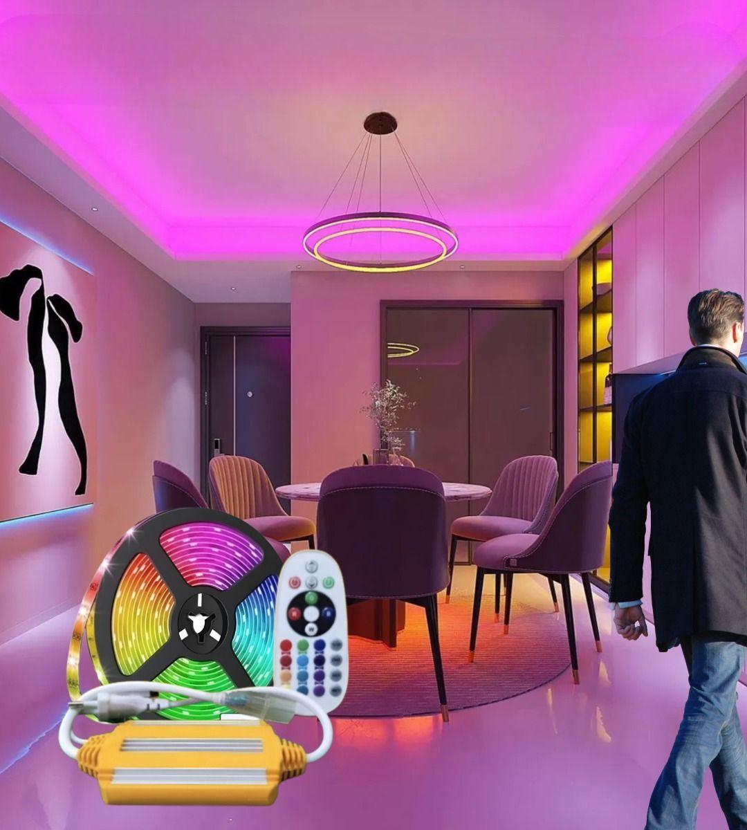 Controlador Iluminador LED RGB Manguera Control Remoto Jhn-8