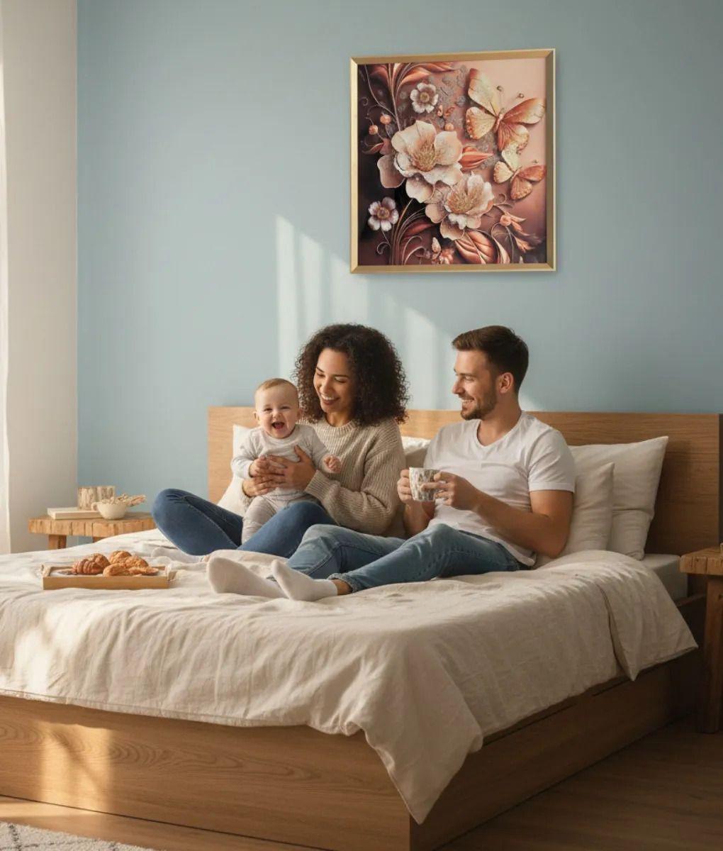 Cuadro Decorativo Diseño Floral Adorno Estilo Romántico Jhn-3