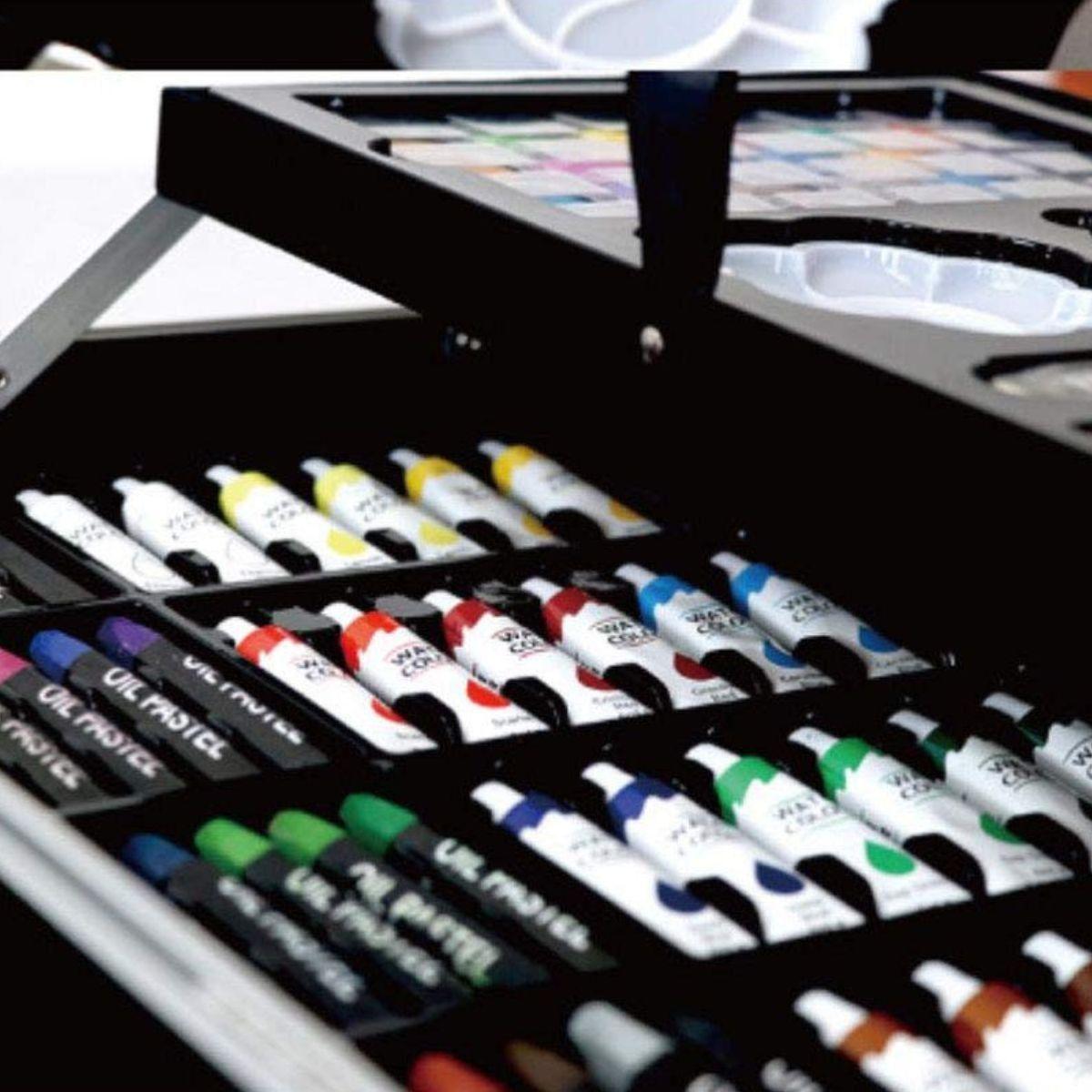 MALETA ARTE 208 CRAYONES ARTE ACUARELA COLORES NIÑAS LAU-9