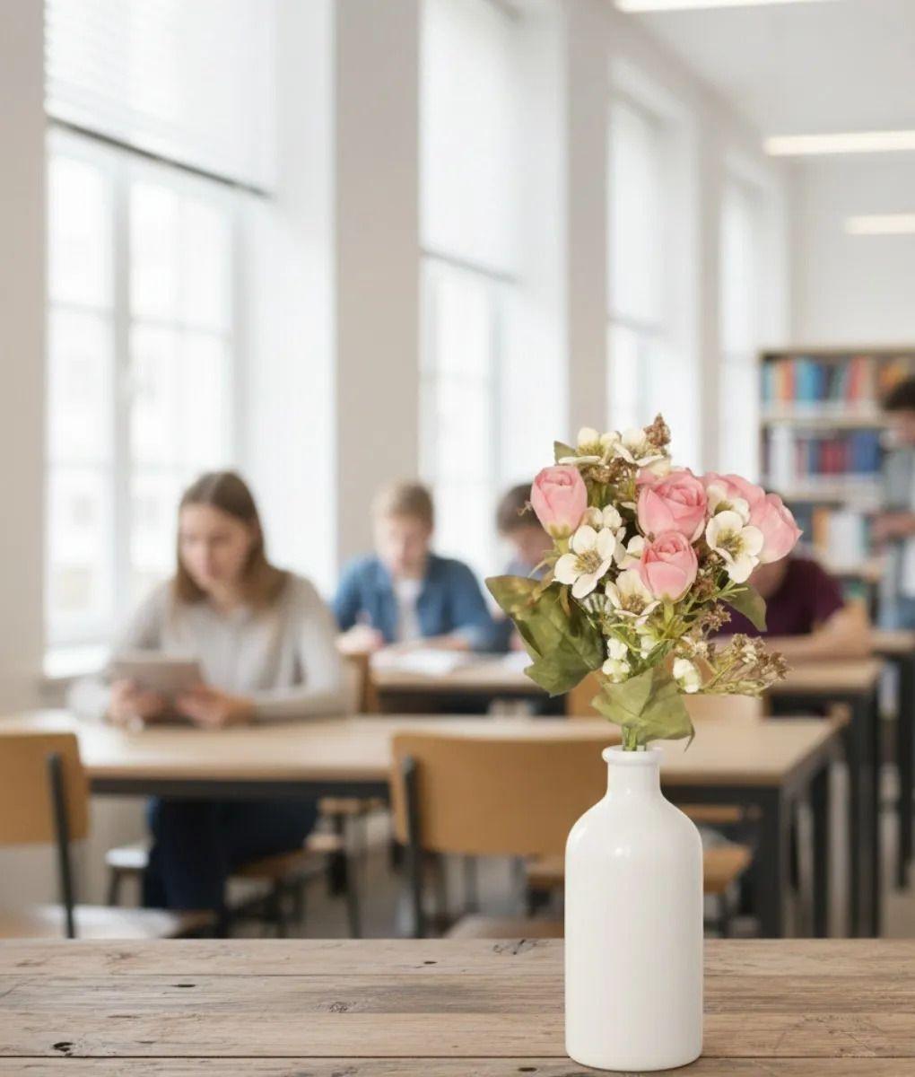 Set 4 Flores Artificiales Silvestres Ramo Rosas Vintage Jhn-5