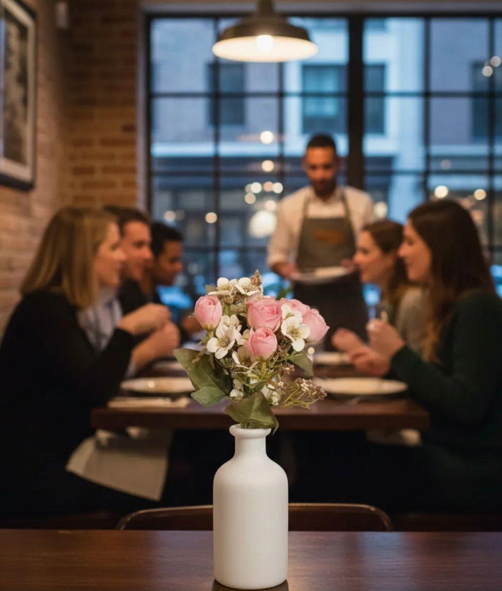 Set 4 Flores Artificiales Silvestres Ramo Rosas Vintage Jhn-6