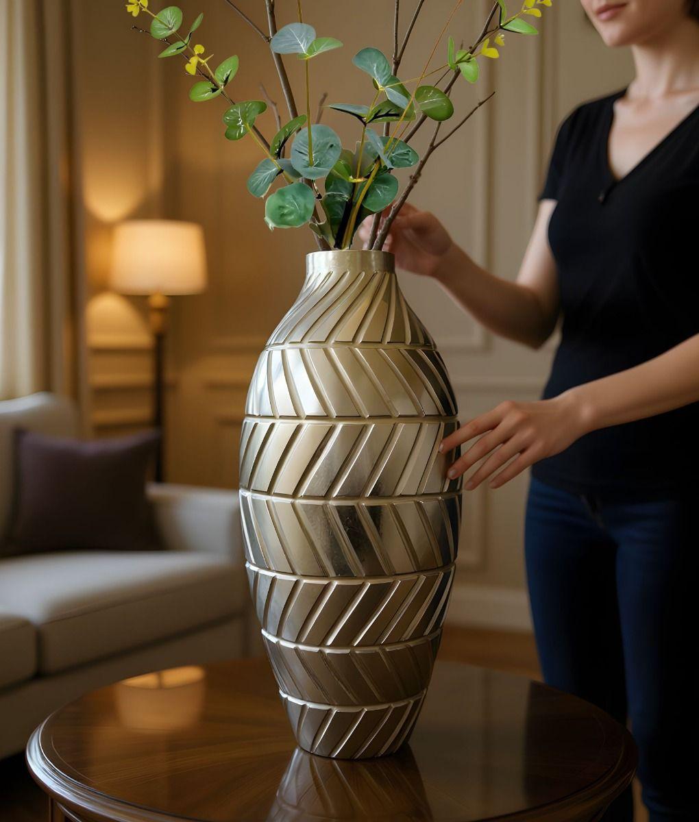 Florero Jarrón Decorativo Diseño Geométrico Intrincado Jhn-3