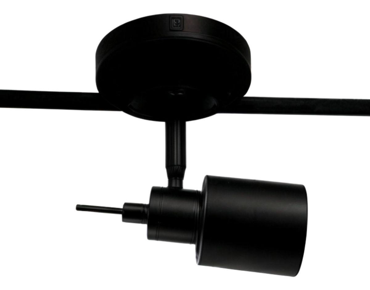 Lámpara LED 3 luces Montaje Pared Techo Negro Ajustable Jhn-1