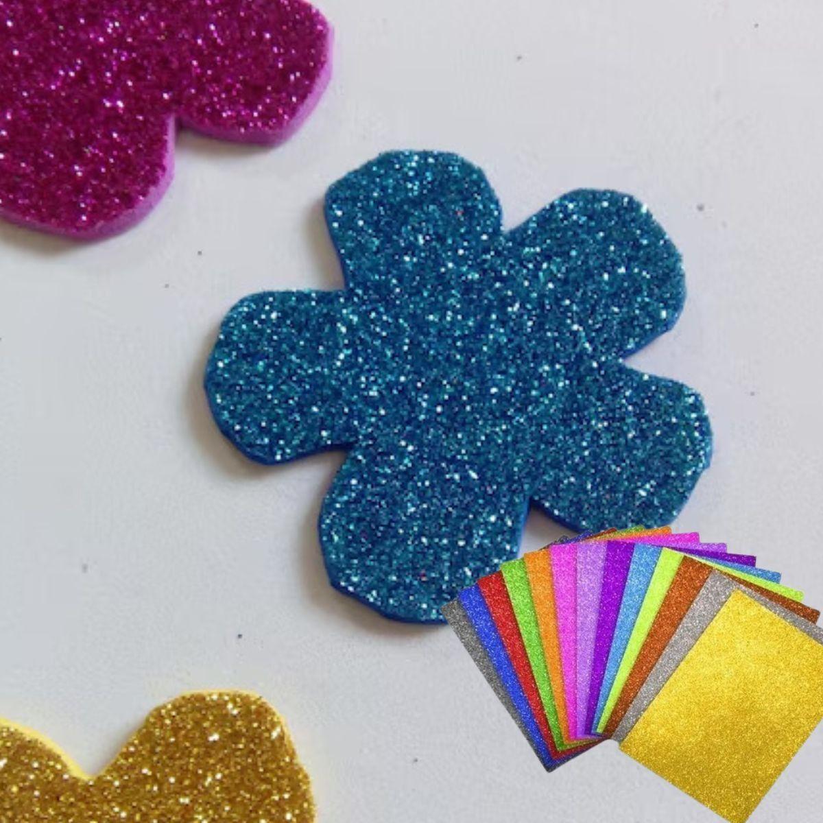Goma Eva Glitter Espuma Colores Surtidos Manualidades Jhn-3