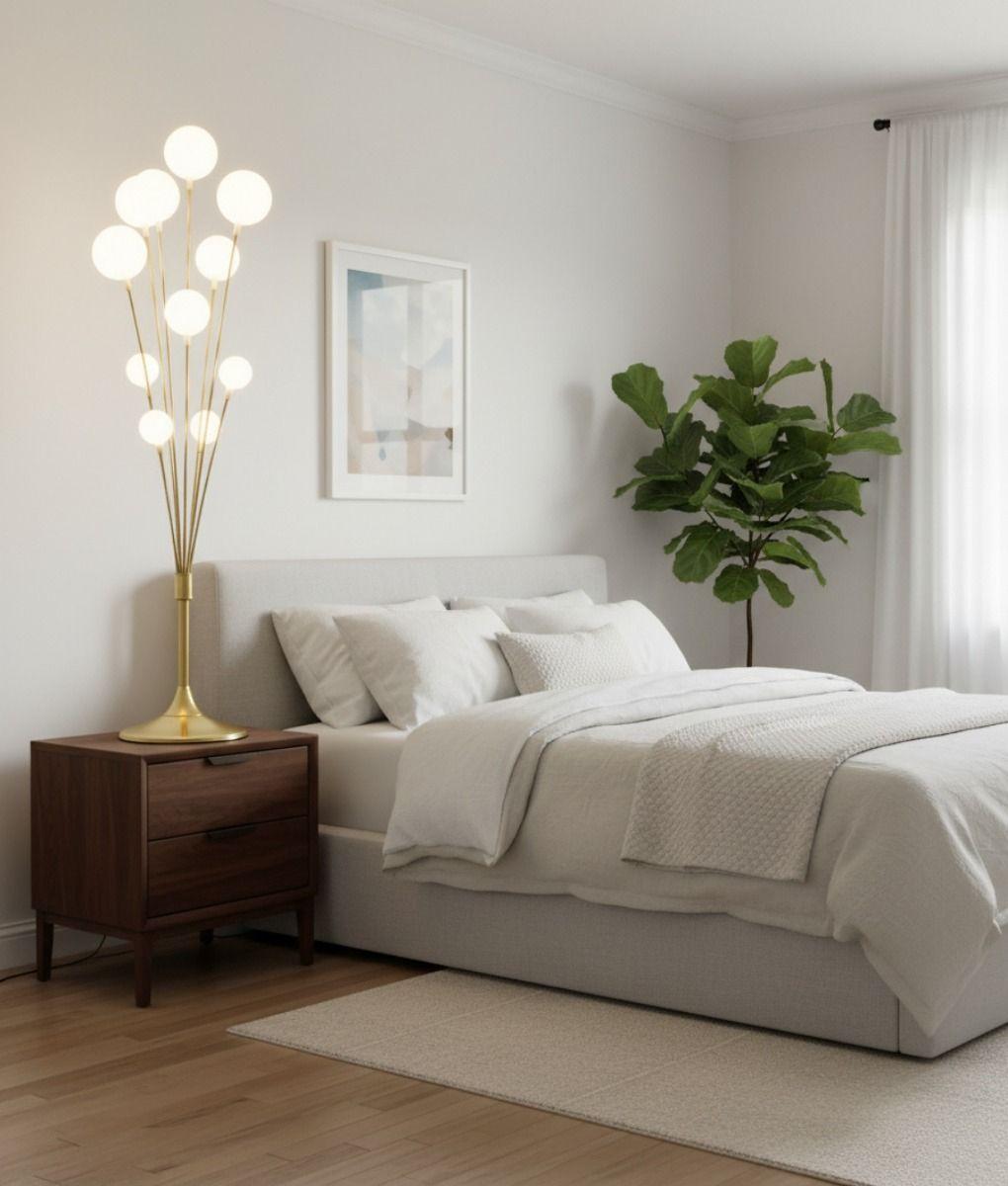 Lámpara Pie Ramo Estelar Iluminación Escultural Ambiente Jhn-4