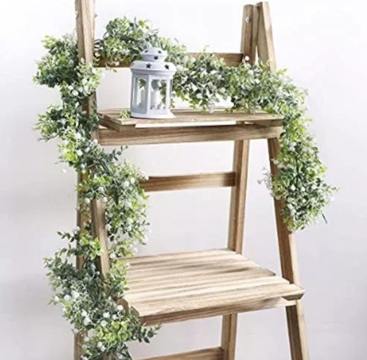 Set de 2 Plantas Artificiales Guirnaldas Eucalipto Hoja Jhn-4