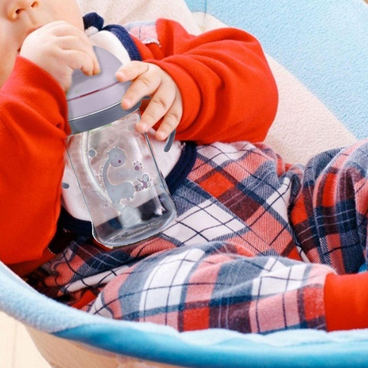 SET 2 VASOS ENTRENAMIENTO CON PAJITA ANTIDERRAME NIÑOS LAU-1