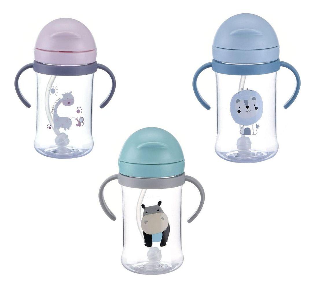 SET 2 VASOS ENTRENAMIENTO CON PAJITA ANTIDERRAME NIÑOS LAU-3