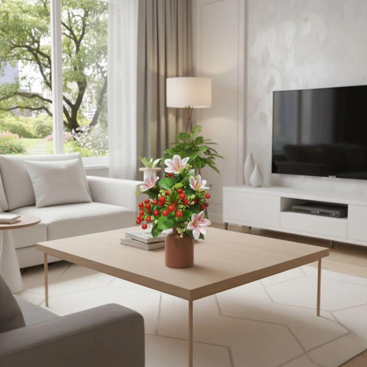 Set 2 Ramo Artificial Mixto Armonía Floral Silvestre Jhn-8