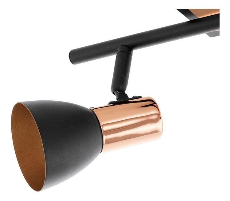Lámpara Doble Techo Pared E27 Negro Cobre 110V 220V Jhn-3